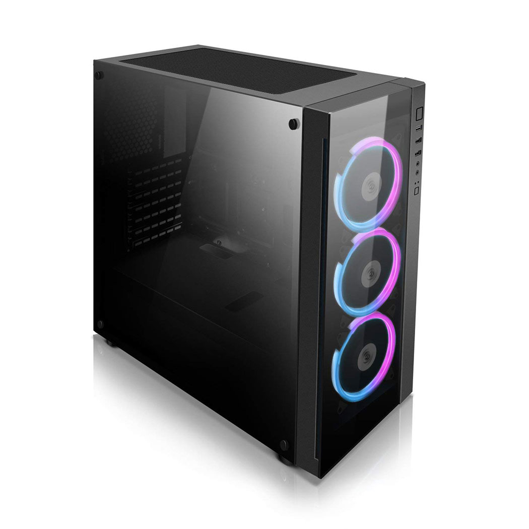Computer Tower Black / Segotep Phoenix K3 ATX Black Mid Tower PC Gaming