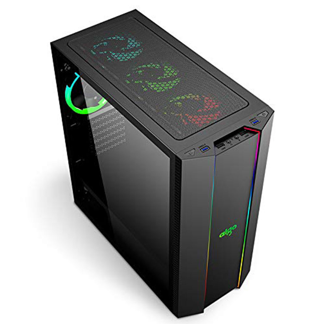 Aigo F10 Black Case ATX Computer Desktop PC Gaming 0.6MM ...